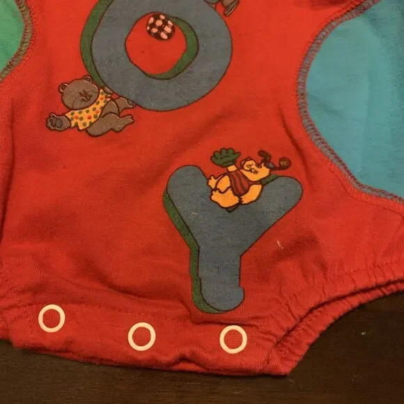 Vintage Buster Brown Romper Boys Baseball Player 3-6 Months Primary Colors - Picture 5 of 13